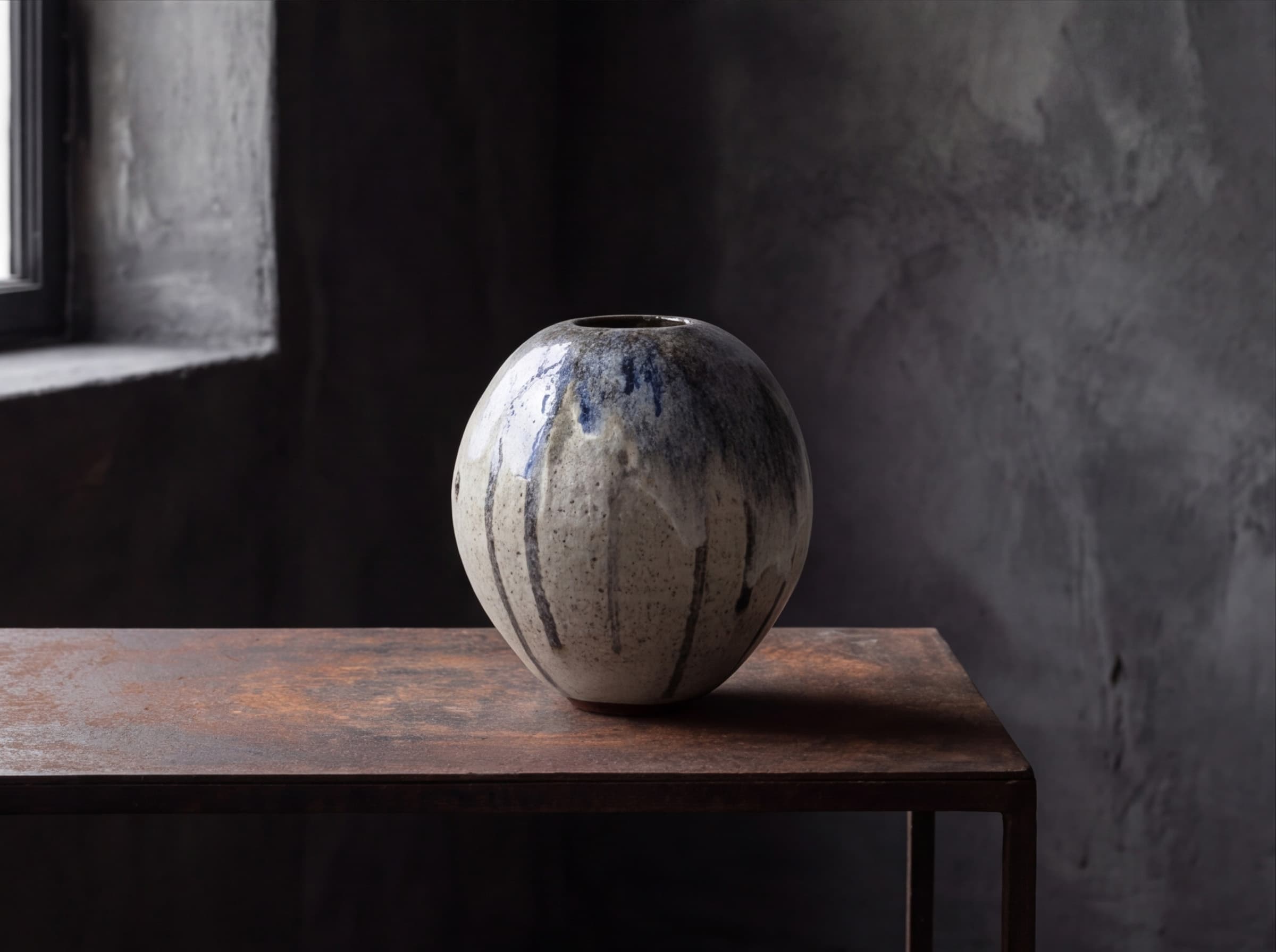 Blue Moon ceramic vase